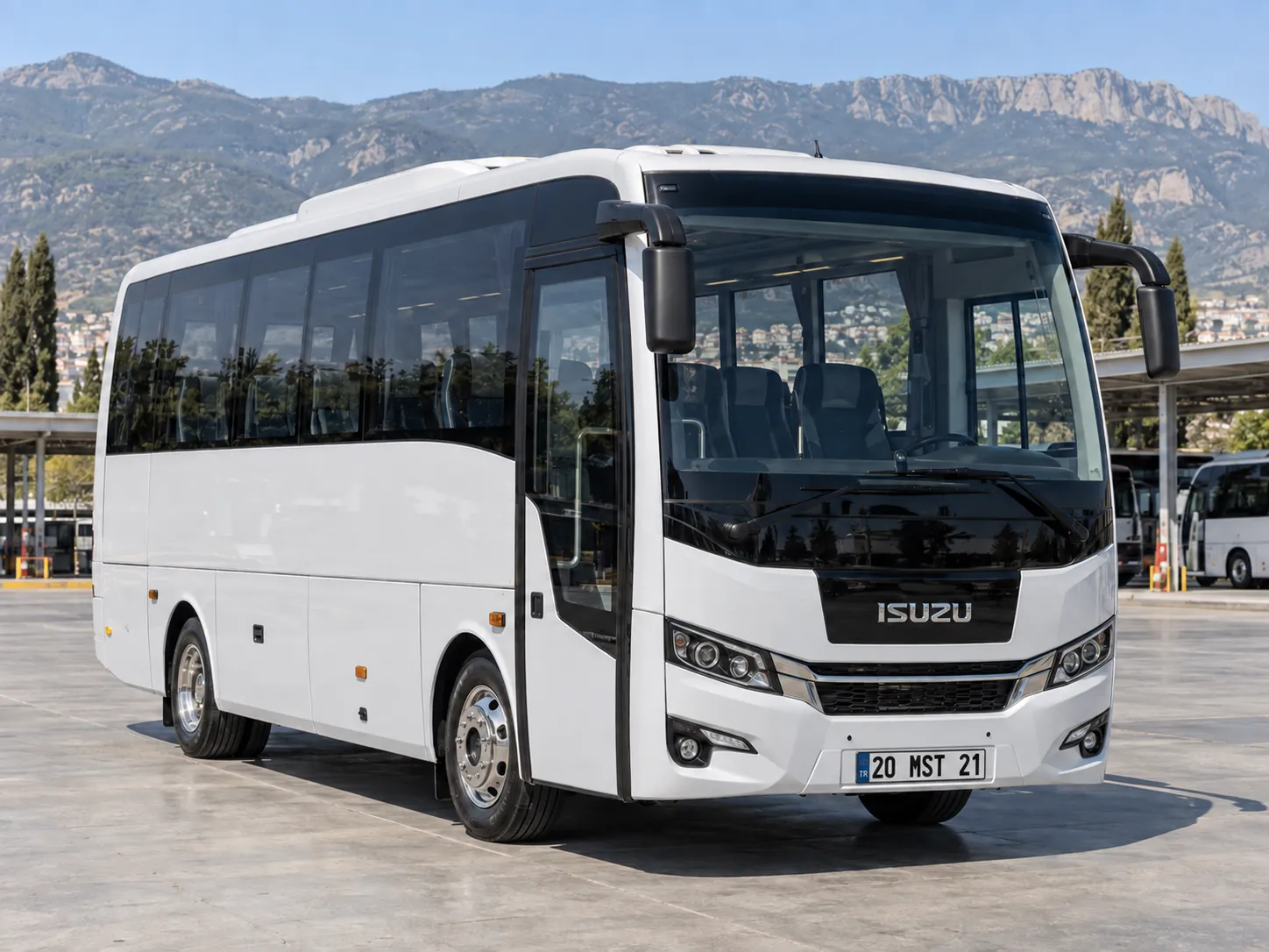 Organizasyon için beyaz midibüs